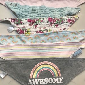 Bandanna baby girl bibs